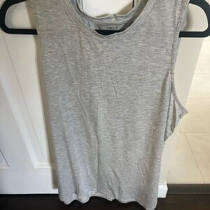 Athleta Light Gray Muscle Tee